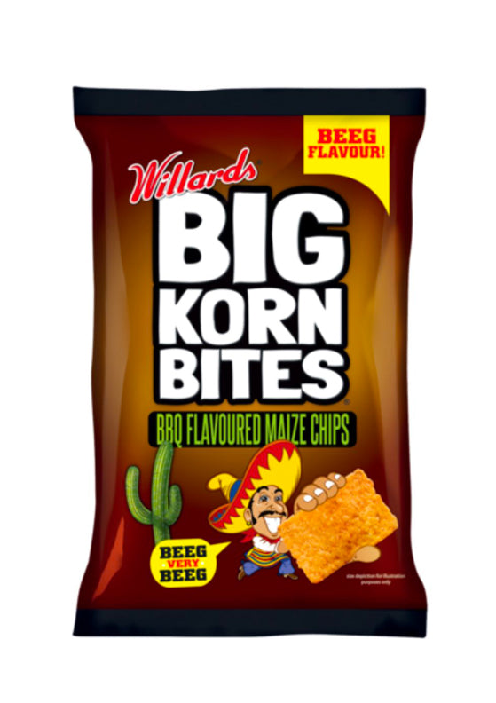 WILLARDS BIG KORN BITES BARBEQUE 120G