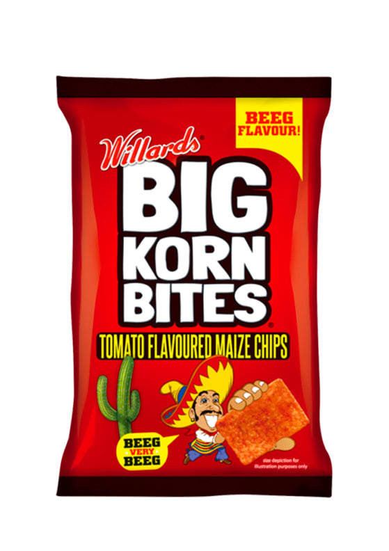 WILLARDS BIG KORN BITES TOMATO 120G