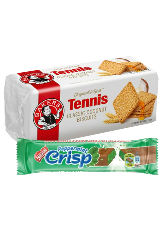 Tennis Biscuits + Peppermint Crisp