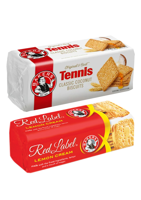 Tennis Biscuits + Bakers Lemon Creams